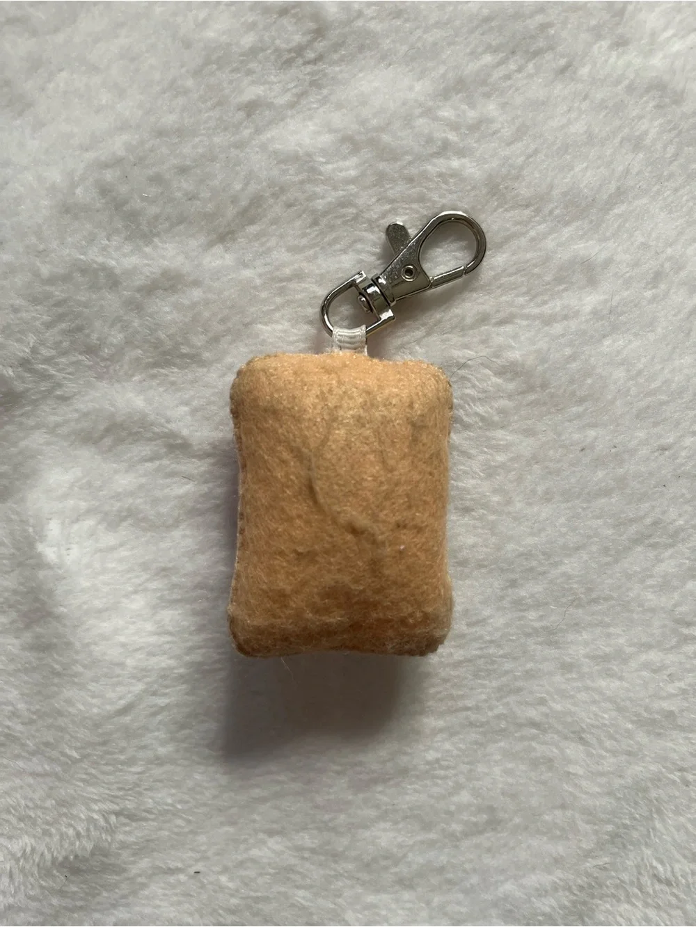 Pop tart Pink Felt Pop-Tart Keychain with Beaded Sprinkles